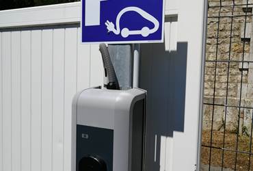 Borne de recharge pour voiture électrique.